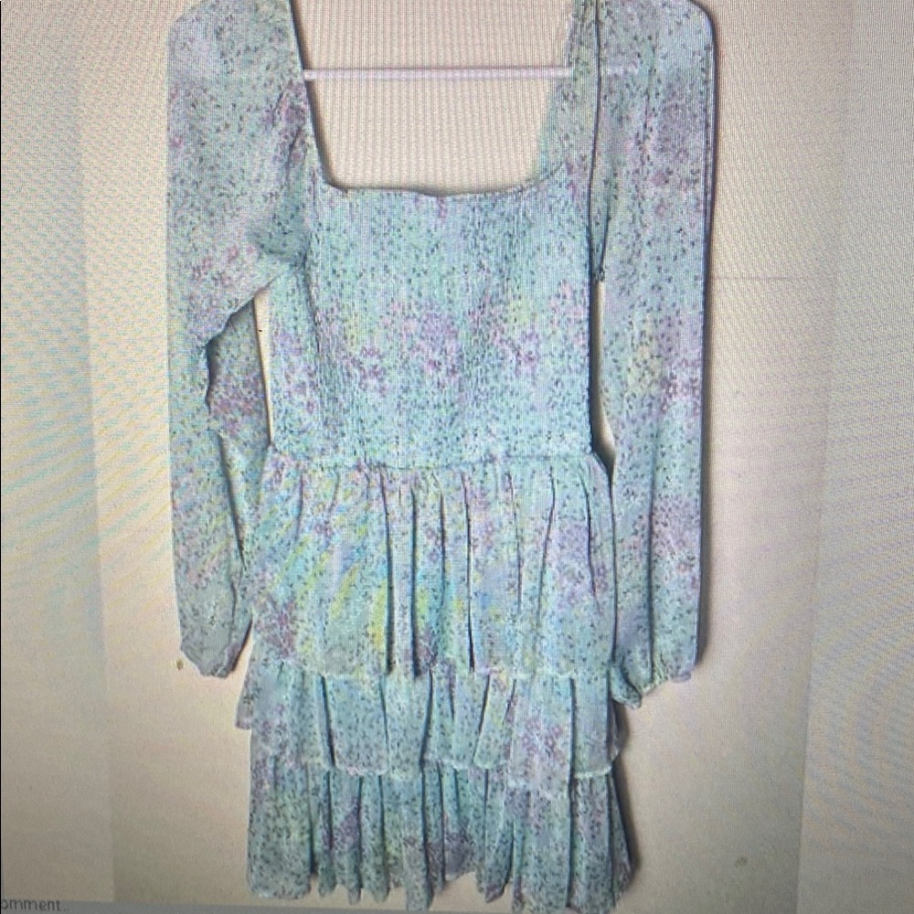 Women's Almost Famous Tiered Fairycore Smocked Midi Dress, Size Medium